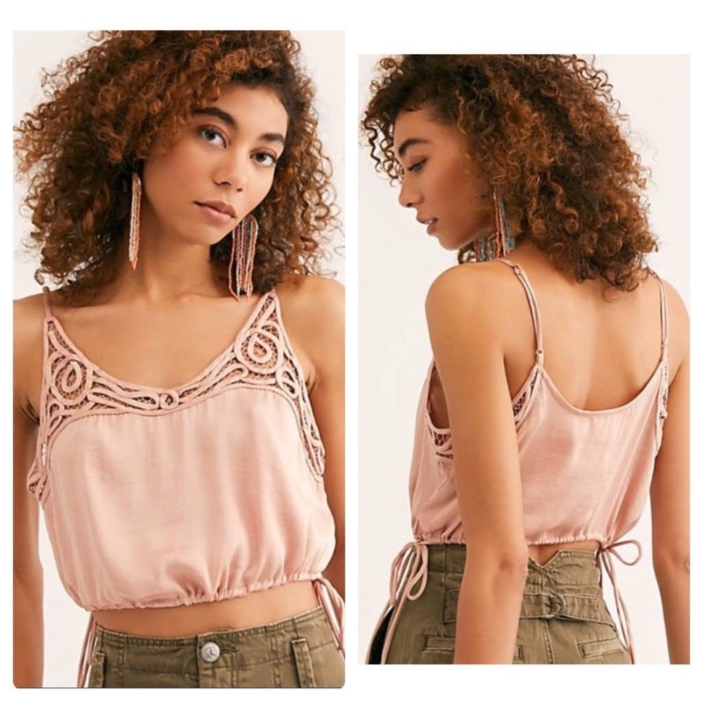NEW FREE PEOPLE Blouson Brami Lace Crop Top Size XS